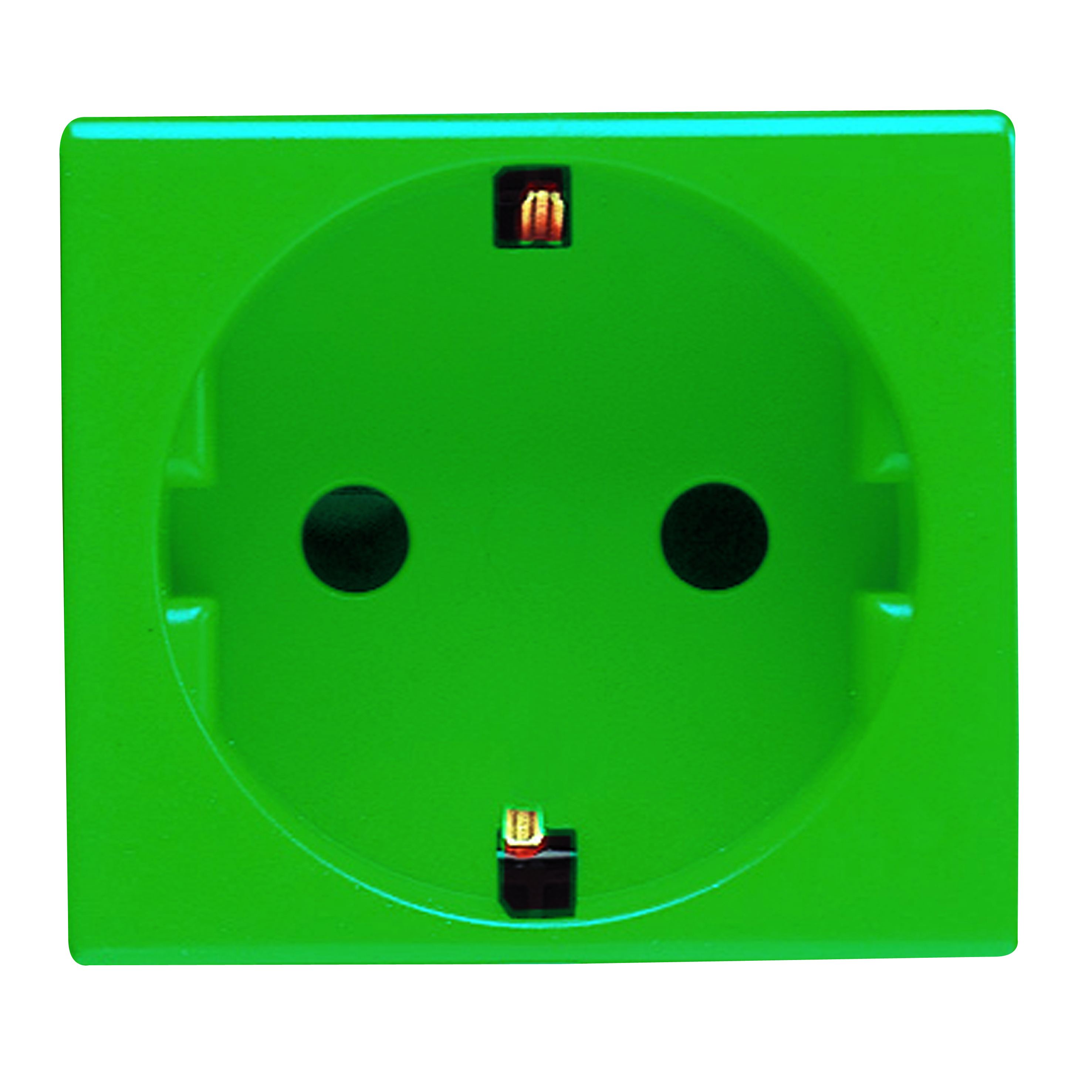 Schuko aljzat 2 modulos zöld System