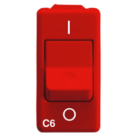 Kismegszakító 1P+N C10A 3kA 1 modulos piros System