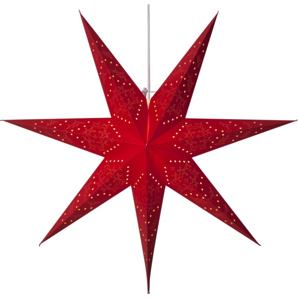 LED csillag függeszték E14 25W 700x700mm piros papír