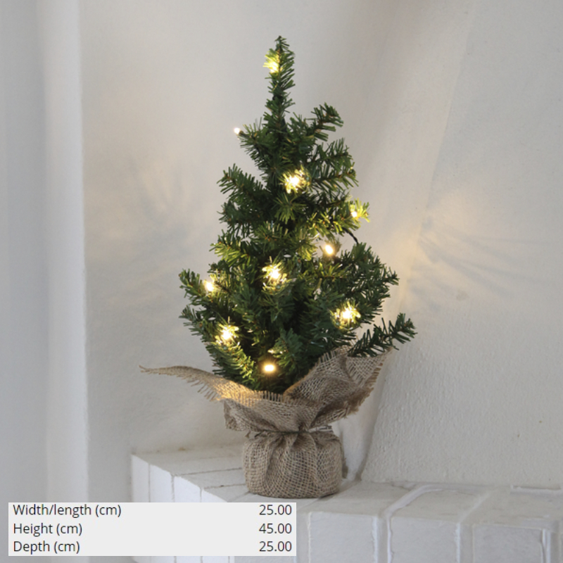 Karácsonyfa kont. 3 elem zöld 10 LED 45