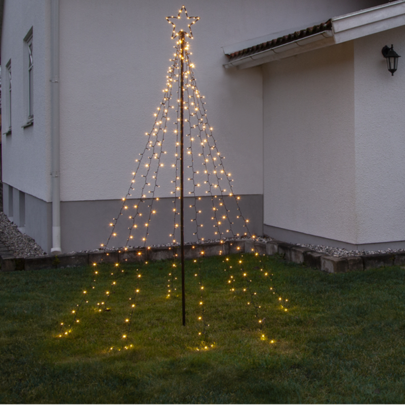 Kültéri dekor fa fekete 420 LED 2,35m