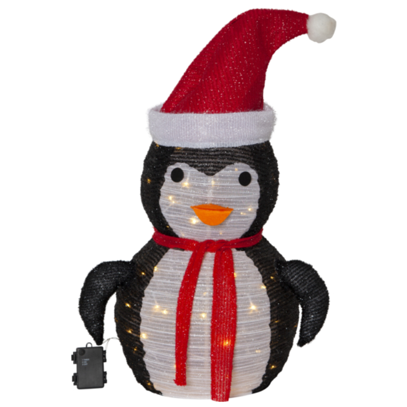 Pingvin figura kültéri 3 elem 45 LED 55x70
