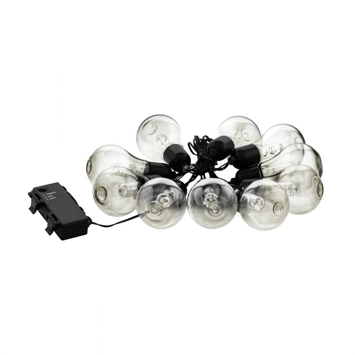 LIBISA kültéri LED fényfüzér/10 fekete/átlátszó