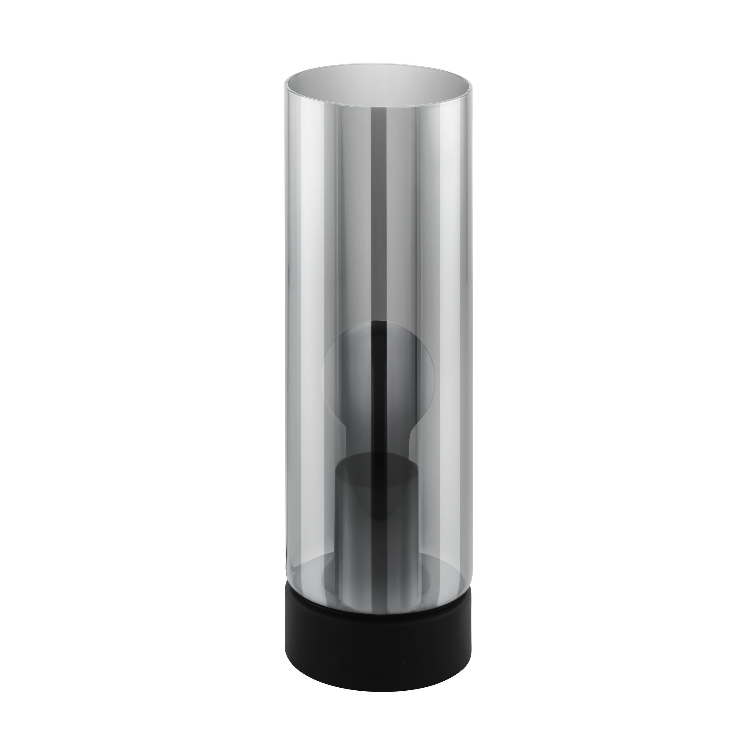Asztali E27 1x60W fekete/átlátszó damasc
