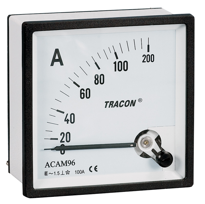 Ampermérő 96X96mm 10A AC analóg közvetlen méréshez