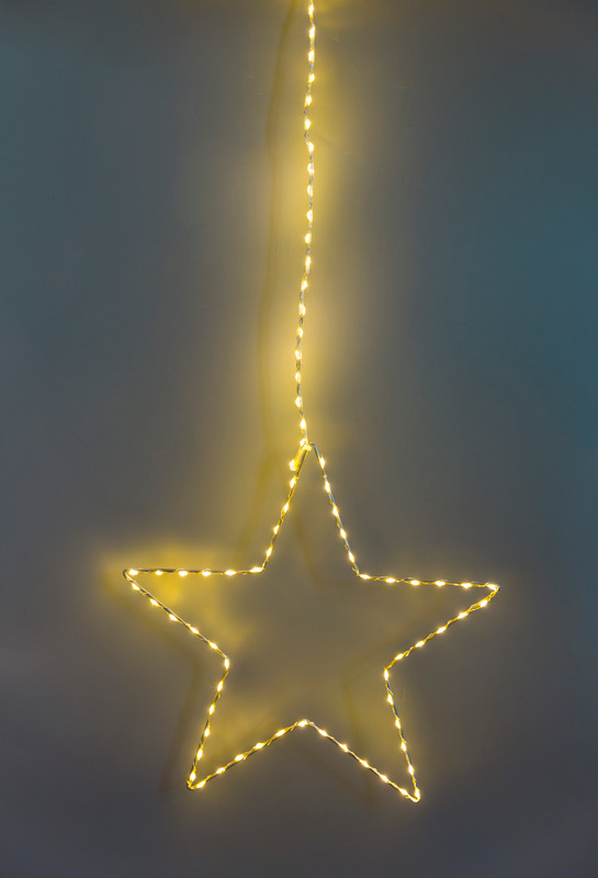 Xmas LED karácsonyi ablakdísz csillag, elemes