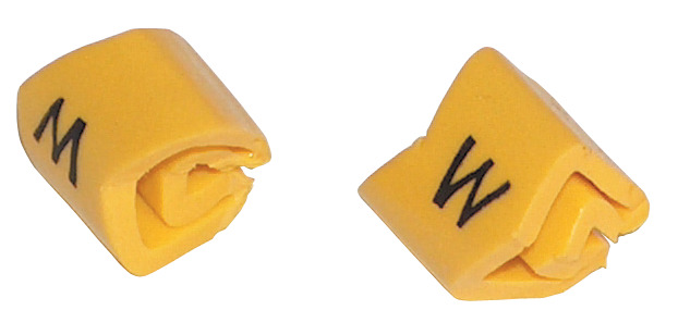 Kábeljelölő 2-es jelzés 1.5-4mm2 sárga