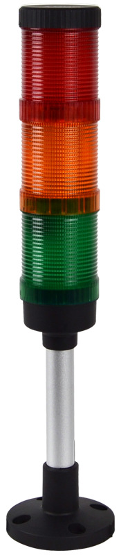 Fényjelző oszlop hangjelző nélkül 230V AC piros-sárga-zöld IP65