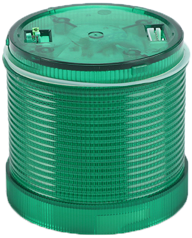Fényjelző oszlophoz zöld fényű henger 24V AC/DC IP65