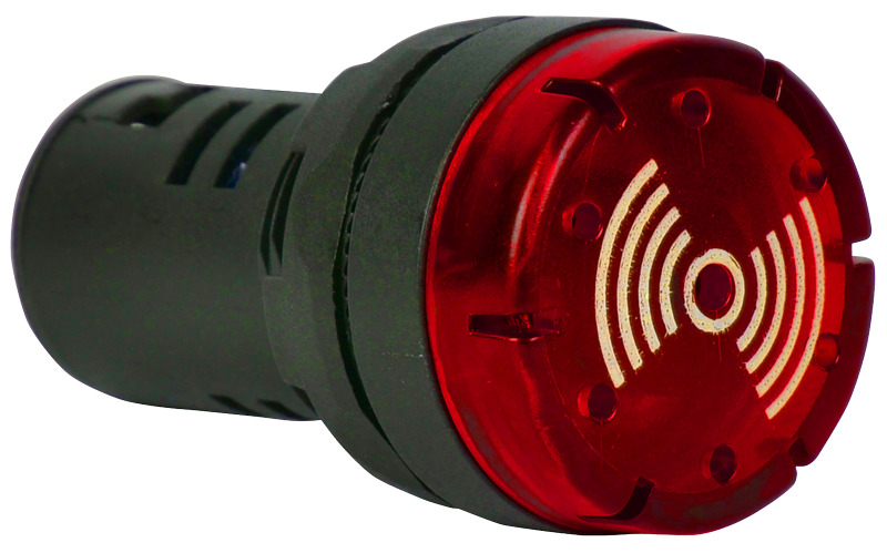 Hang és fényjelző piros 230V AC/DC IP65