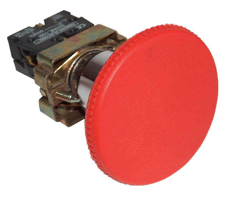 Vészgomb gombafejű tokozott piros 3A 400V AC 1Z érintkező d=40mm IP44