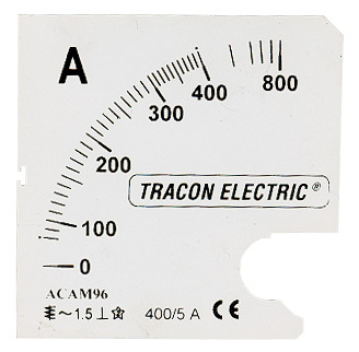 Ampermérő skálalap DC48-100/75mV