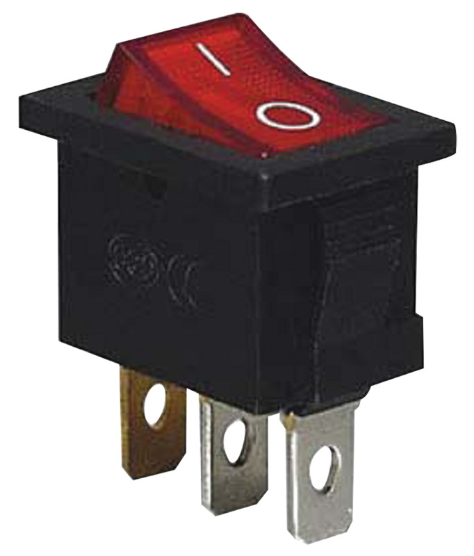Készülékkapcsoló piros világító