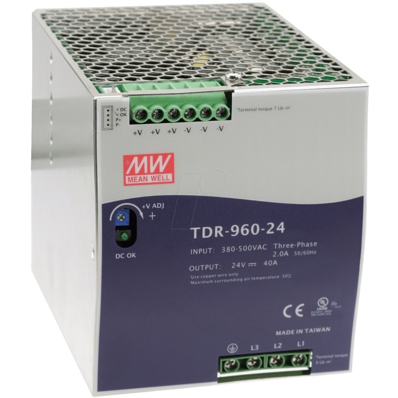 Tápegység TDR960-24 960W 24VDC 0-40A