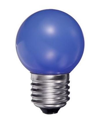 Színes LED gömb 0,5W E27 kék dura l140pb ping ball LED 0,5W E27