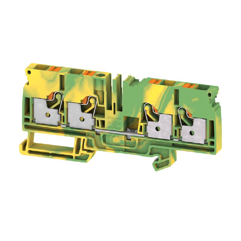 WEIDMÜLLER A4C 6 zöld/sárga átmenő sorkapocs