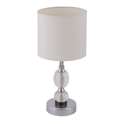 Bronn asztali lámpa 40W E14 króm/kristály/fehér