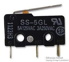 OMRON OCB SS-5GL mikrokapcs.lemezzel spdt; 5A/125V AC IP40