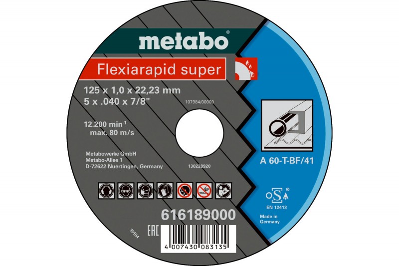 METABO vágókorong flexiarapid super A 60-T-BF/41