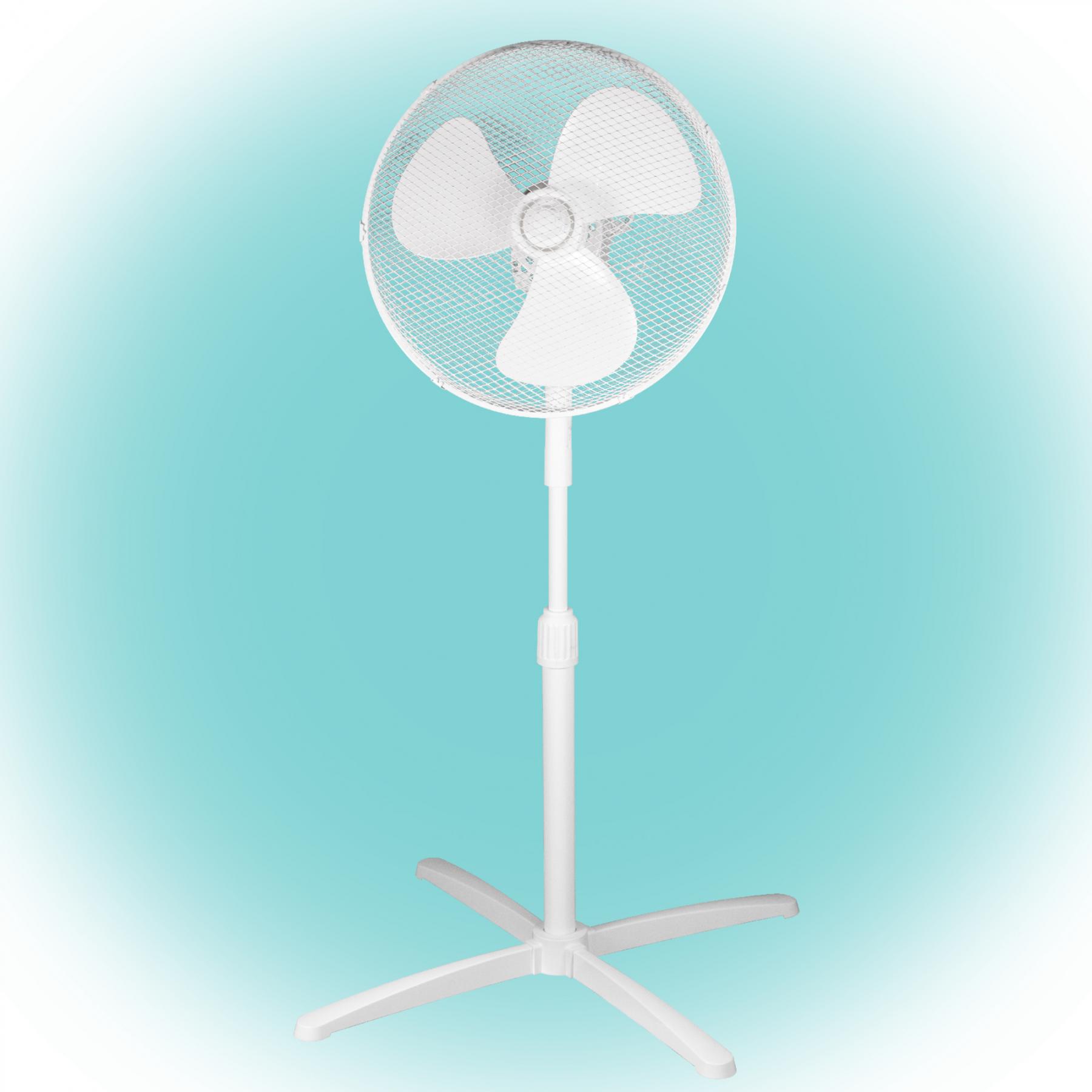 Ventilátor állványos fehér átm:40cm 40W 3 fokozat, oszcillálós