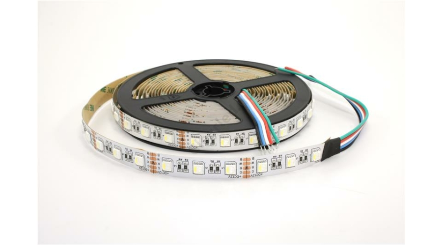 LED szalag 60LED IP20 RGB+2700K 14W /m SMD5050 120° 12V DC