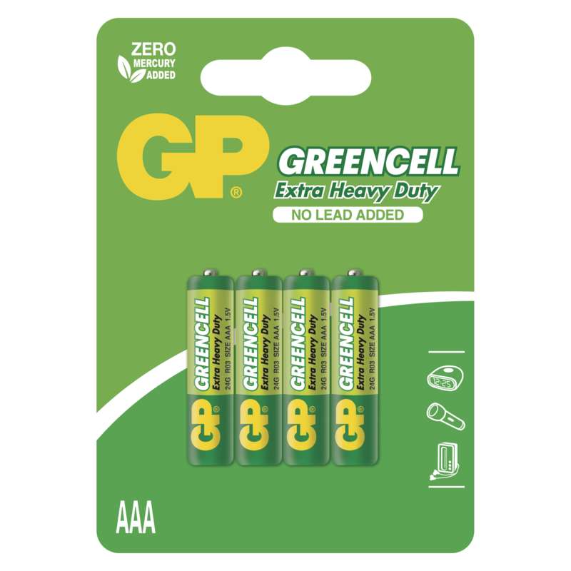 GP ELEM GREENCELL AAA R03 4db/bl