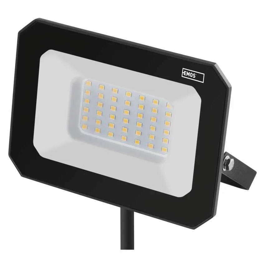 LED fényvető lapos 30W fekete 4000K IP65