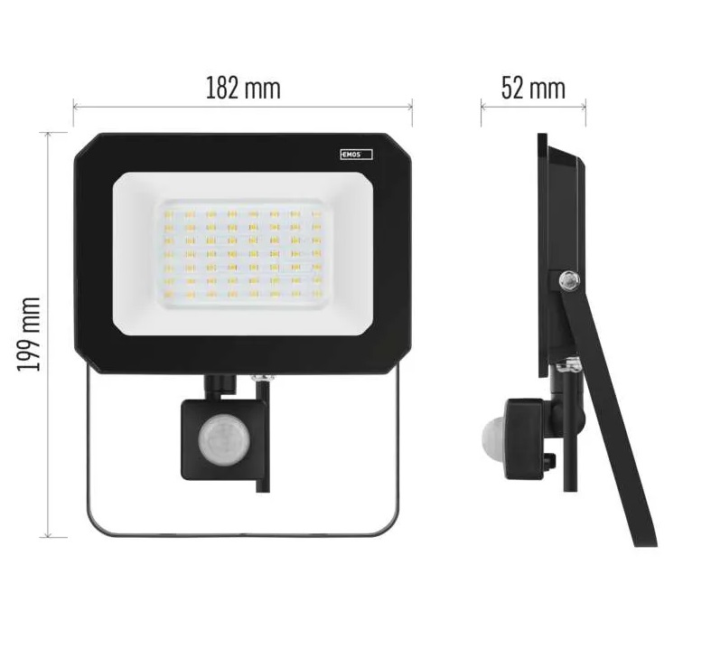 LED FÉNYV. MOZG.LAPOS 30W FK. LED reflektor SIMPO PIR 30 W