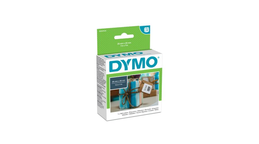 DYMO ETIKETT 25mmx25mm 750db/tek LabelWriter etikett 25mmx25mm,