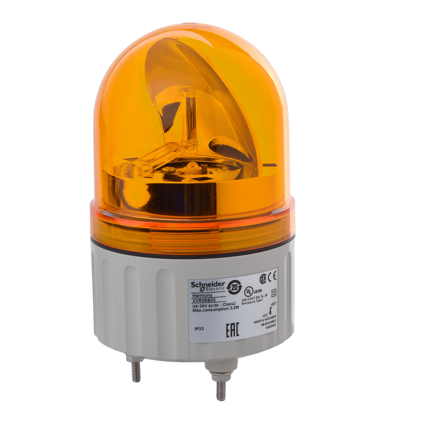 HARMONY XVR forgótükrös jelzőfény LED-es O84 IP23 narancs 24V AC/DC