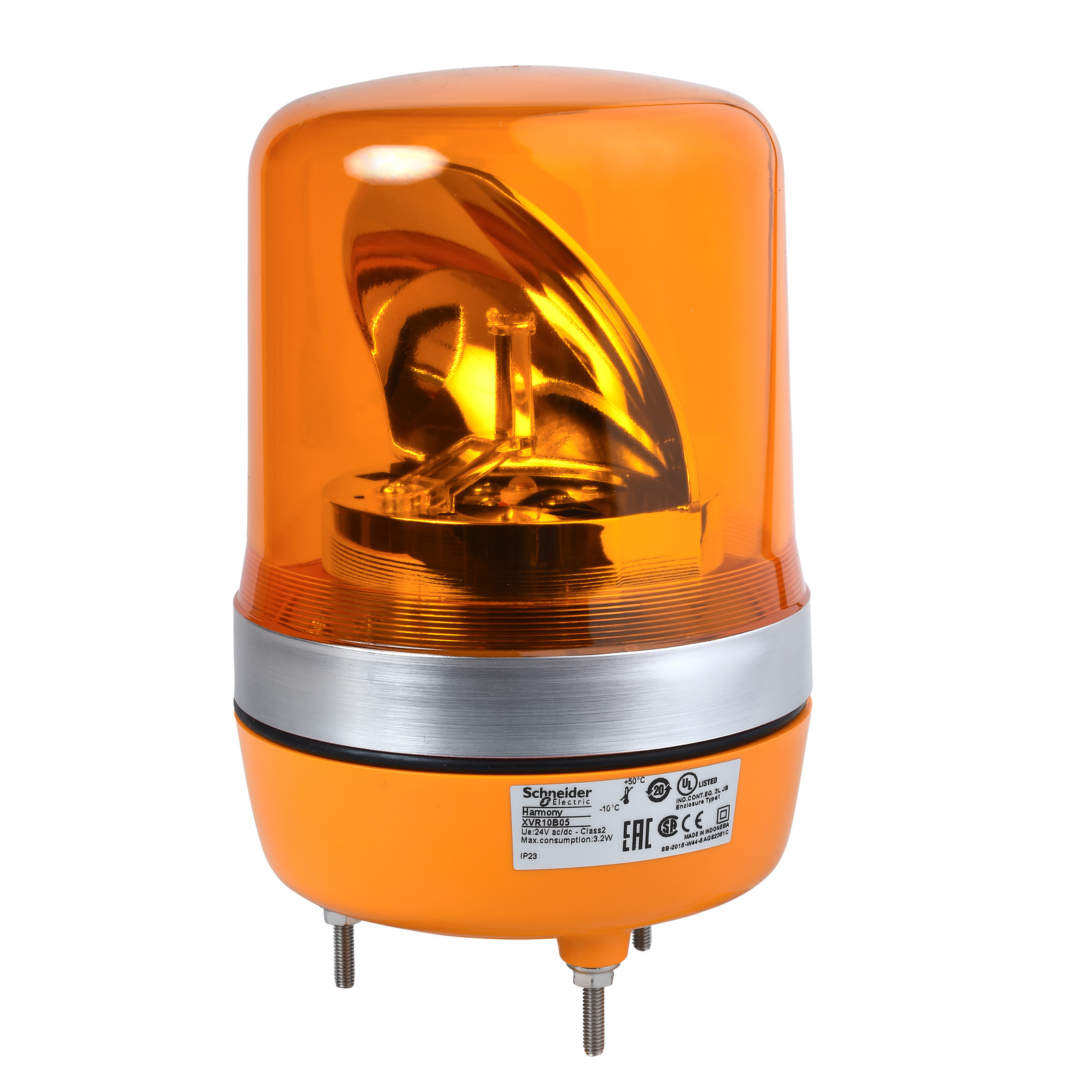 HARMONY XVR forgótükrös jelzőfény LED-es O106 IP23 narancs 24V AC/DC