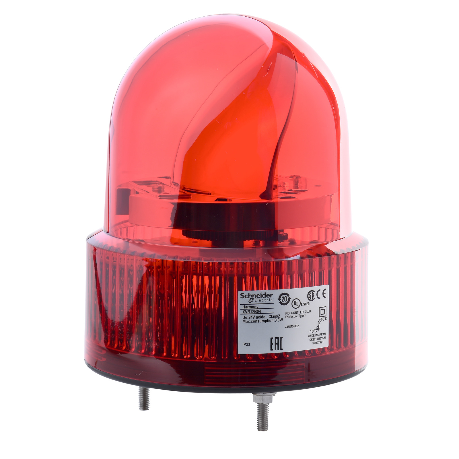 HARMONY XVR forgótükrös jelzőfény LED-es O120 IP23 piros 24V AC/DC