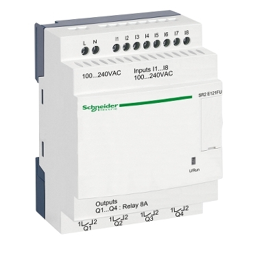 Vezérlő mod.12I/O,4AN.be,rel,óra230V