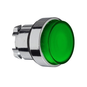 Zöld kiálló világító nyomógomb fej O22 nyomó-nyomó LED-es