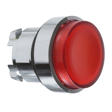 Piros kiálló világító nyomógomb fej O22 nyomó-nyomó LED-es