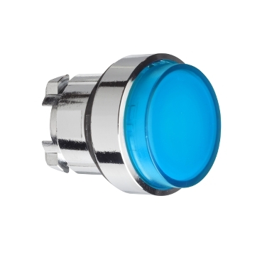Kék kiálló világító nyomógomb fej O22 nyomó-nyomó LED-es