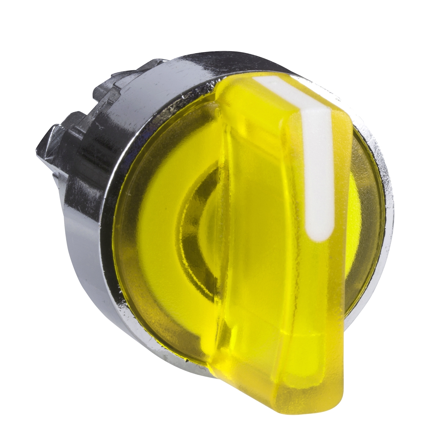 HARMONY fém világító választókapcsoló fej O22 3 állású sárga