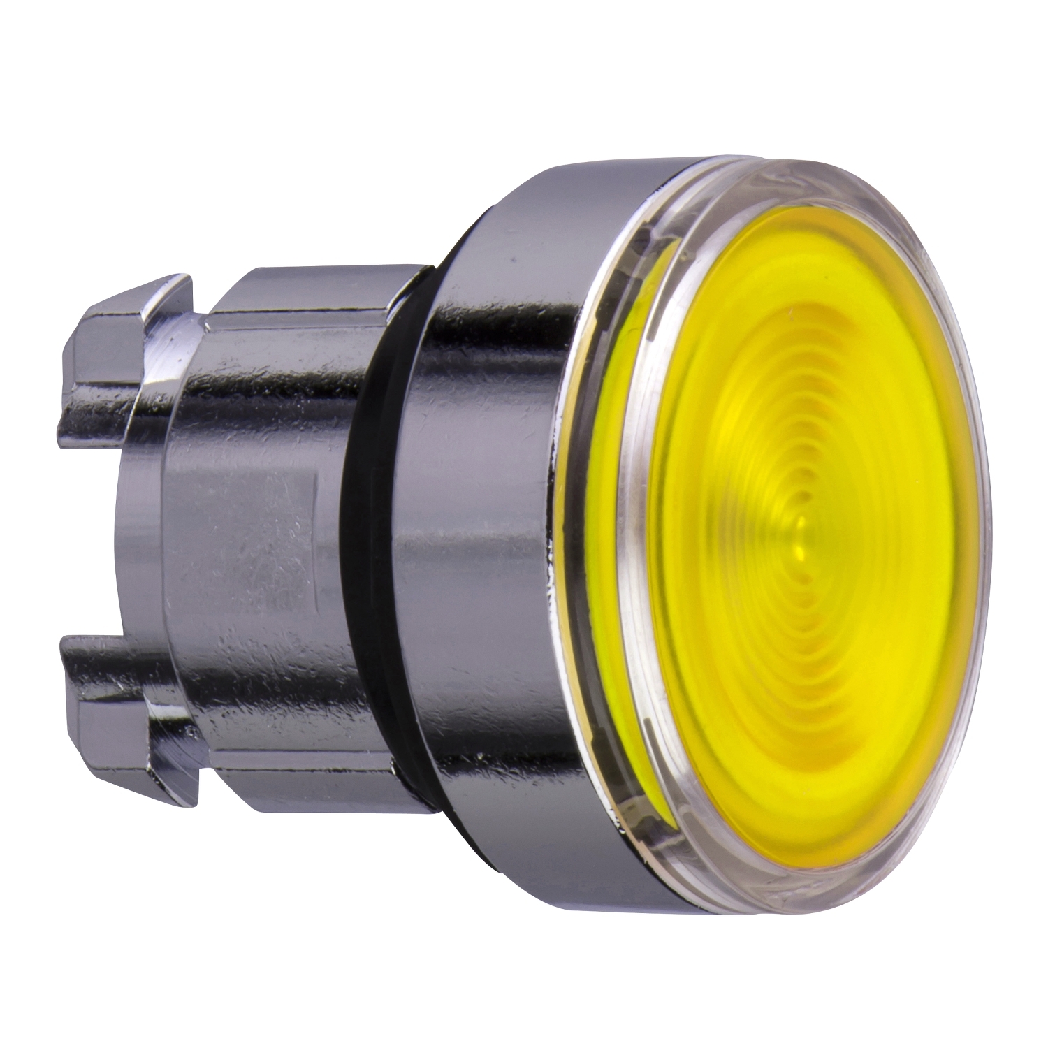 HARMONY fém világító nyomógomb fej O22 visszatérő beépített LED-hez