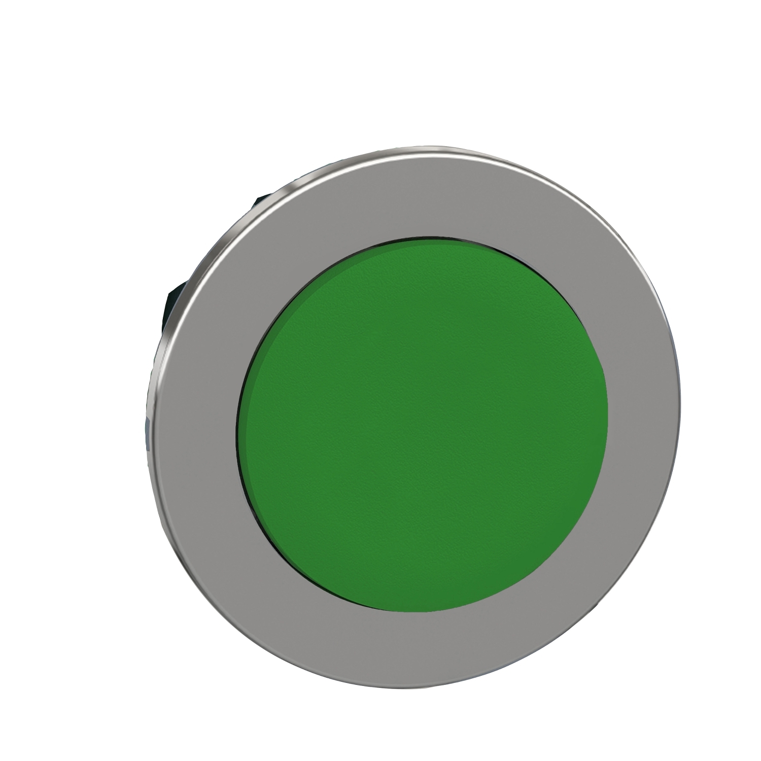 HARMONY panelbe süllyesztett fém nyomógomb fej O30 kiemelkedő zöld