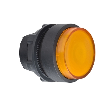 Narancssárga kiálló világító nyomógomb fej O22 nyomó-nyomó LED-es