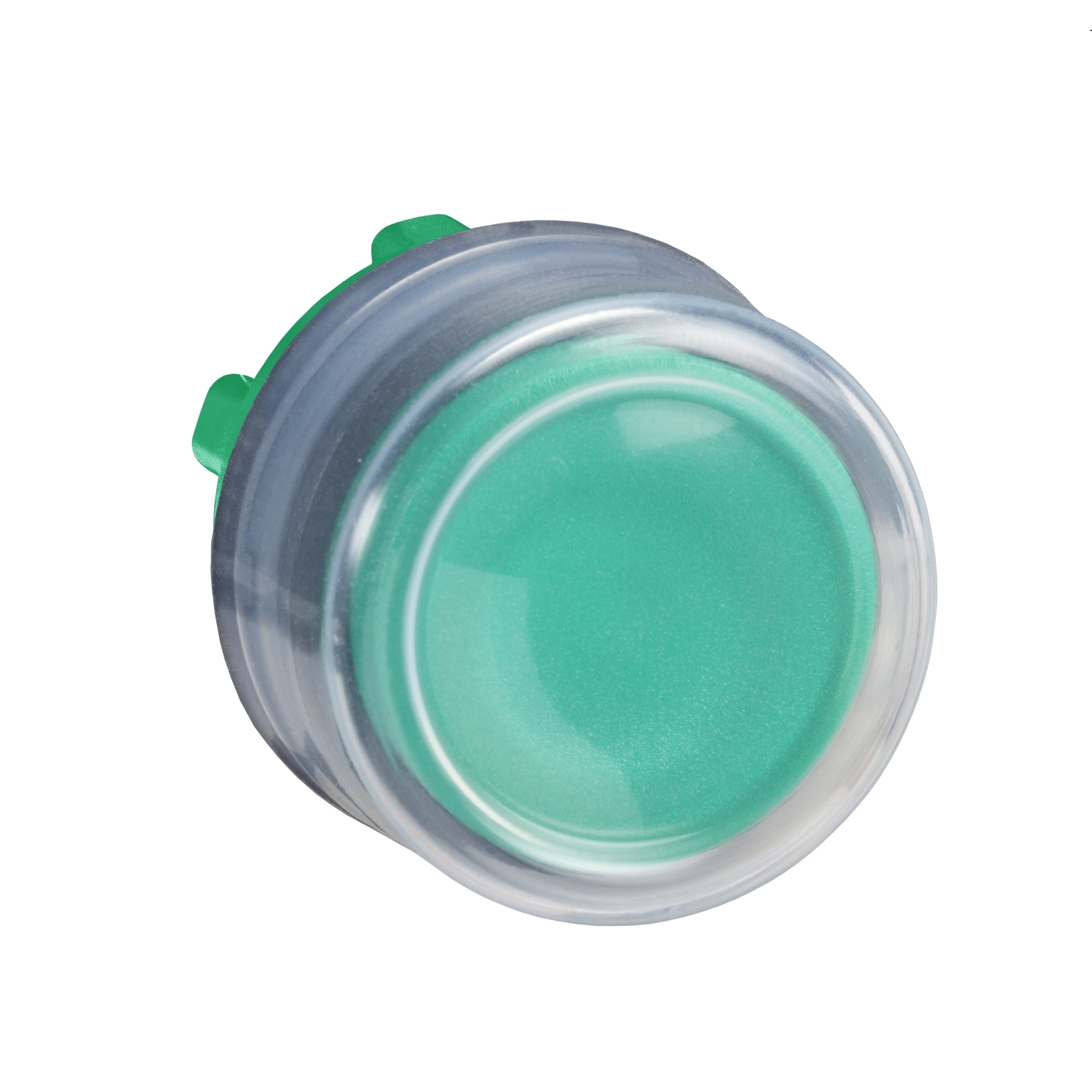 HARMONY műanyag nyomógomb fej O22 visszatérő gumisapkás zöld