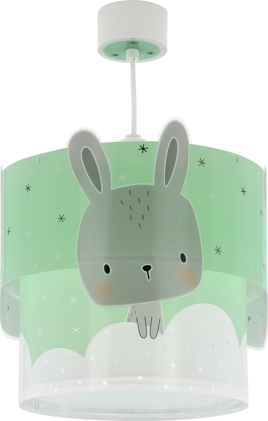 Mennyezeti függesztett lámpa E27 max. 15W baby bunny zöld