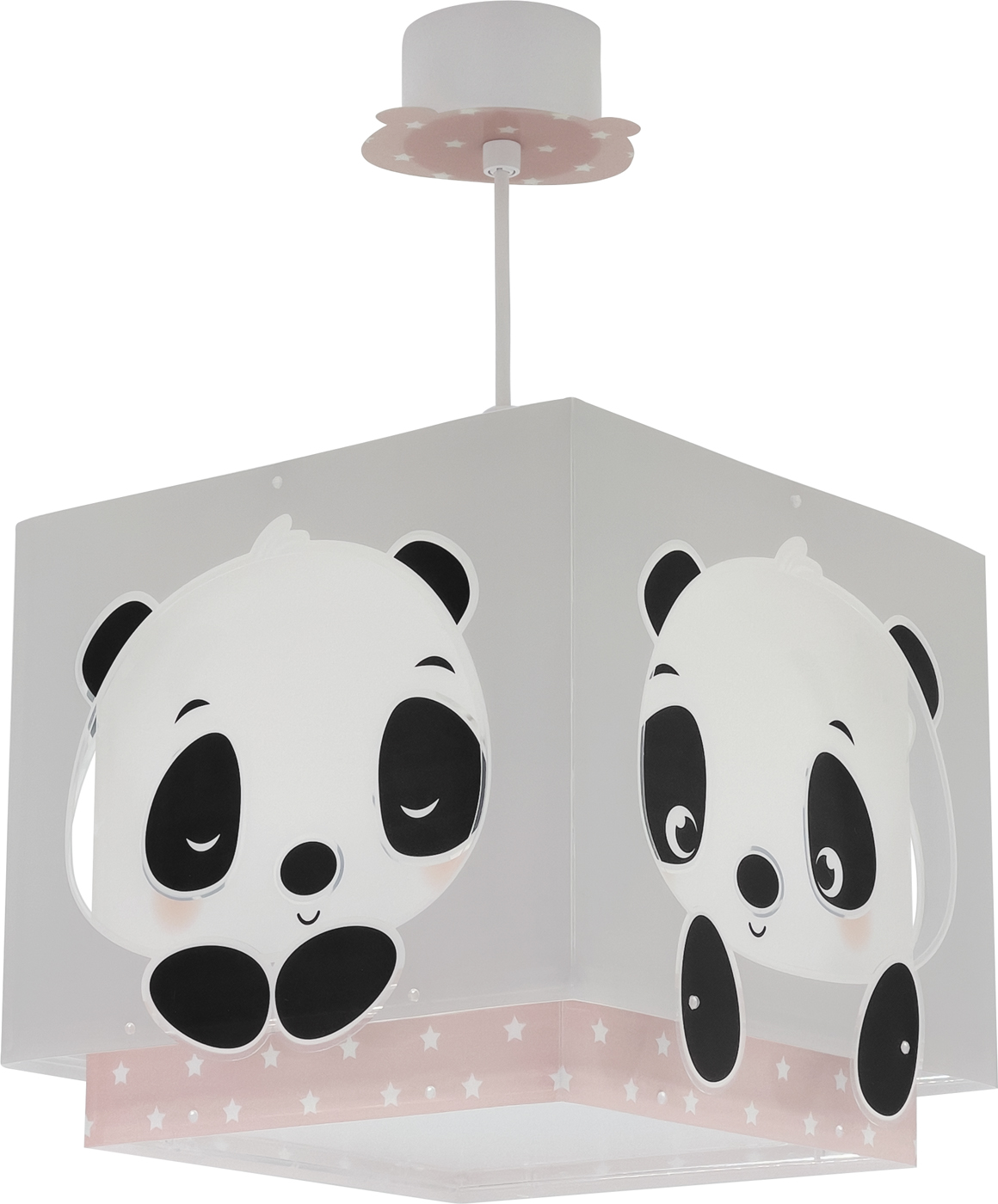 Mennyezeti függesztett lámpa E27 max. 15W panda rózsaszín
