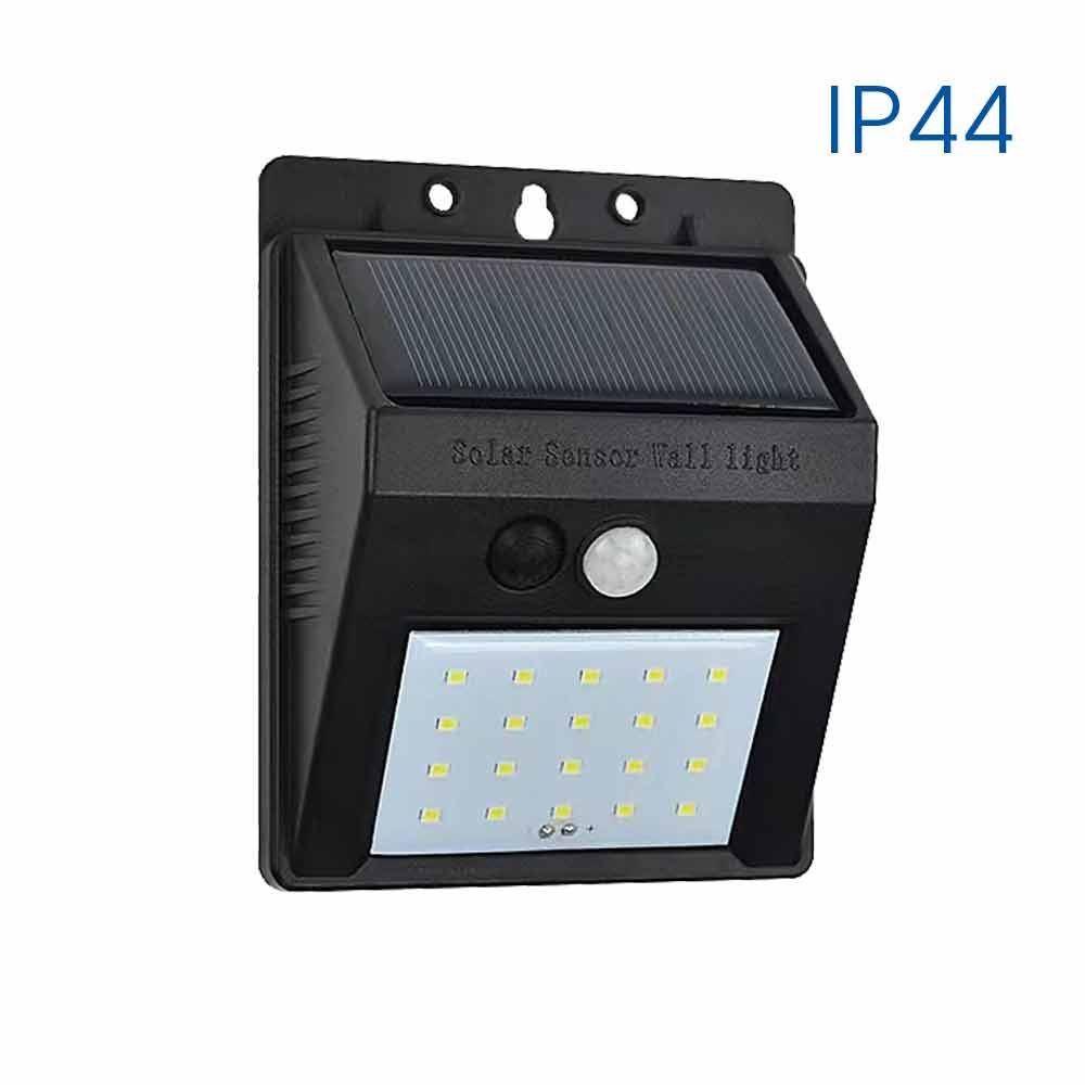 LED szolár fényvető 0,5W 110Im érzékelős IP44 0,5W 11Im 4000K fekete PIN