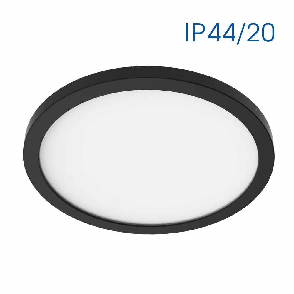 LED mennyezeti lámpa 12-18-24W 3000-6000K IP44 SIRI fekete/fehér 230V 380x80mm