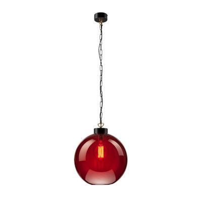 Függeszték gömb 1×60W E27 fekete/vörös lm 1.1/59