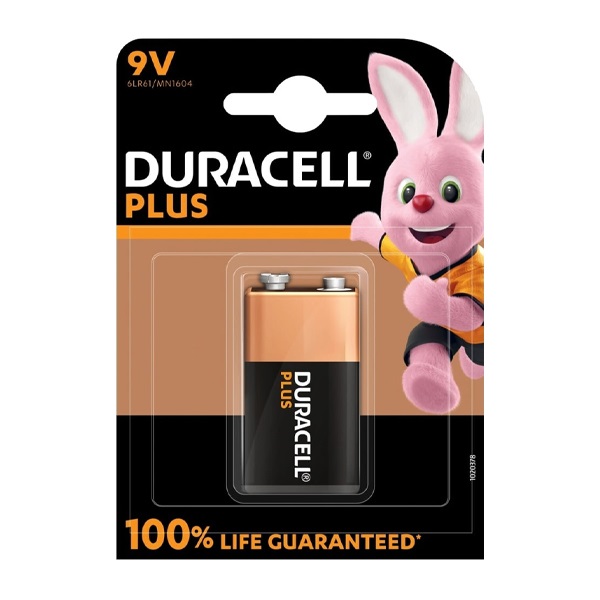 DURACELL 9V ELEM PLUS 100% @