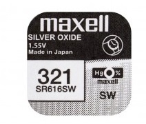 MAXELL 321 gombelem SR616SW Ezüst-Oxid