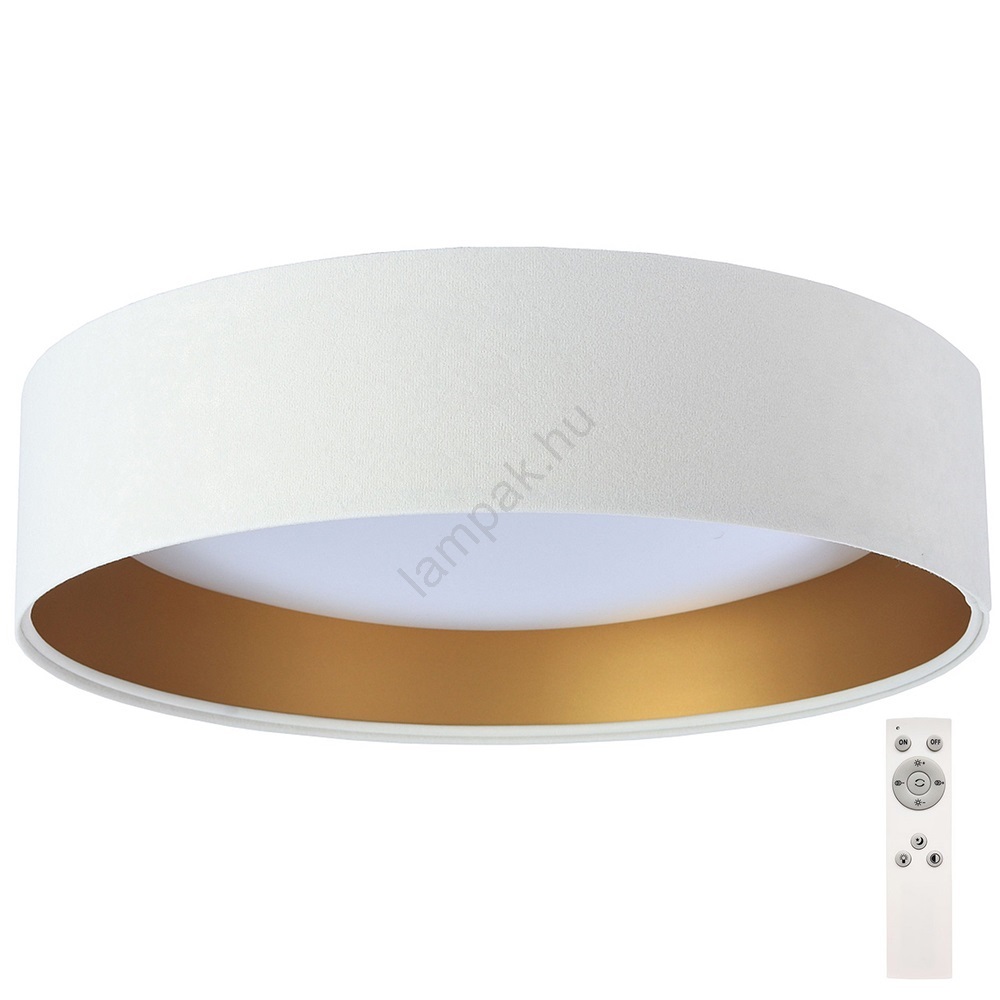 Mennyezeti lámpa GALAXY LED 24W 230V fehér/arany távirányítós,dimmelhető