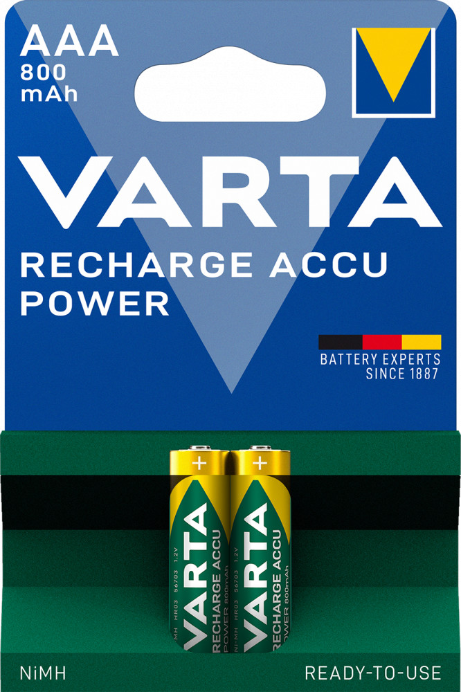 VARTA POWER tölthető elem (akku) AAA (micro) 800mAh NiMH 2db/csomag